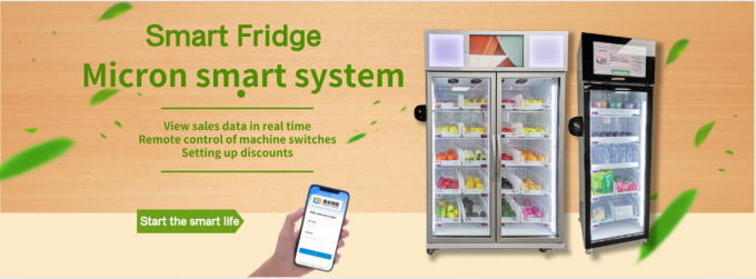 Φυτικό έξυπνο ψυγείο πώλησης τηλεχειρισμού με τον αναγνώστη καρτών