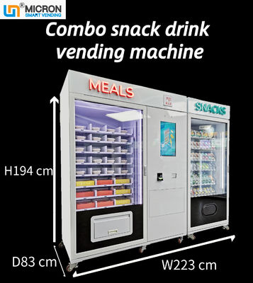 Έξυπνη μηχανή πώλησης Combo πρόχειρων φαγητών με την οθόνη αφής τηλεμετρίας
