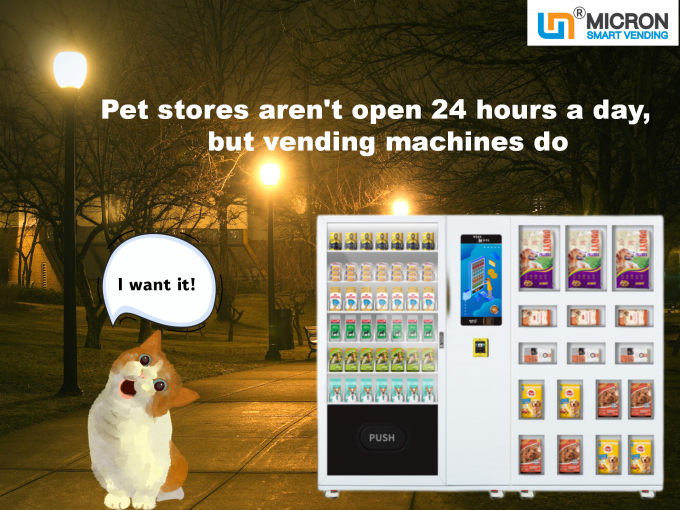 Η έξυπνη μηχανή πώλησης μικρού για πωλεί τις προμήθειες της Pet
