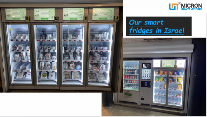 Μηχανή πώλησης γυμναστικής για να πωλήσει την πώληση ψυγείων νωπών καρπών ενεργειακών ποτών με τον αναγνώστη καρτών