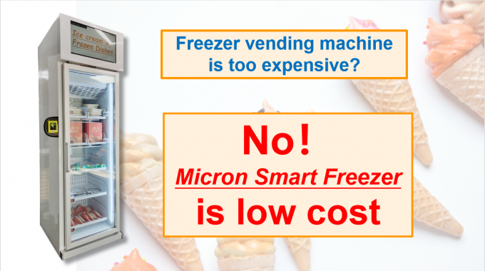 Σύστημα ψύξης ψυκτήρων μηχανών πώλησης παγωτού με τον αναγνώστη καρτών οθόνης αφής στη λεωφόρο