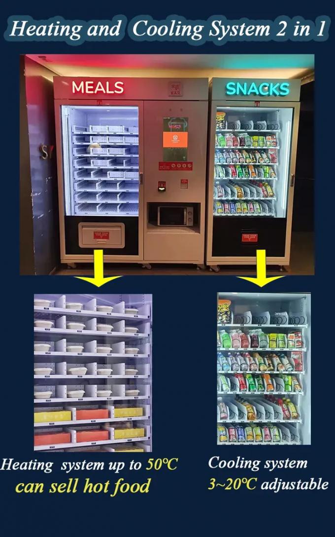 Θέρμανση μηχανών πώλησης τροφίμων μικρού μαγειρευμένα γεύμα και σύστημα ψύξης