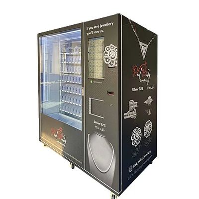 Εξυπνή μηχανή πωλήσεων κοσμημάτων με ανελκυστήρα ανίχνευσης προς τα πάνω και προς τα κάτω και διπλή γυάλινη πόρτα υψηλής ασφάλειας